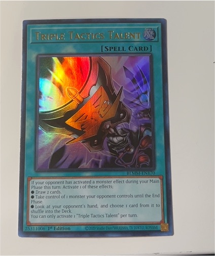 2003 Yu-Gi-Oh! RA01-EN063 Triple Tactics Talent — front