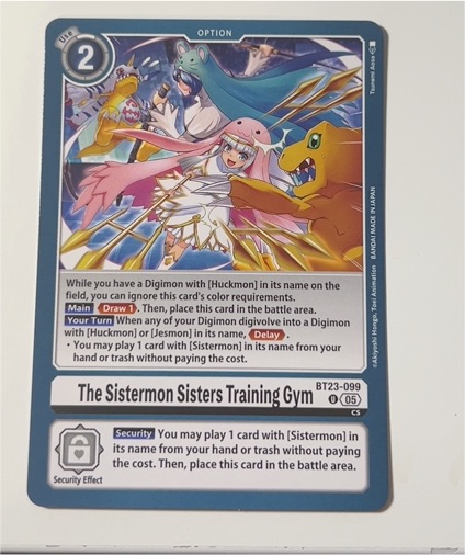 2023 Digimon Card Game BT23-099 The Sistermon Sisters Training Gym — front