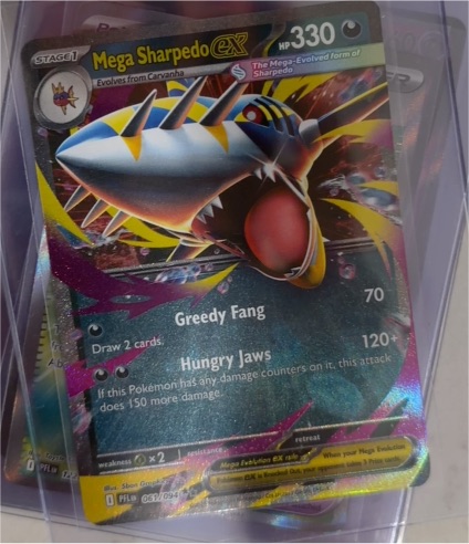 2025 ME02: Phantasmal Flames Mega Sharpedo ex #061/094 — front