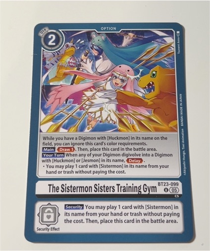Digimon BT23-099 The Sistermon Sisters Training Gym — front