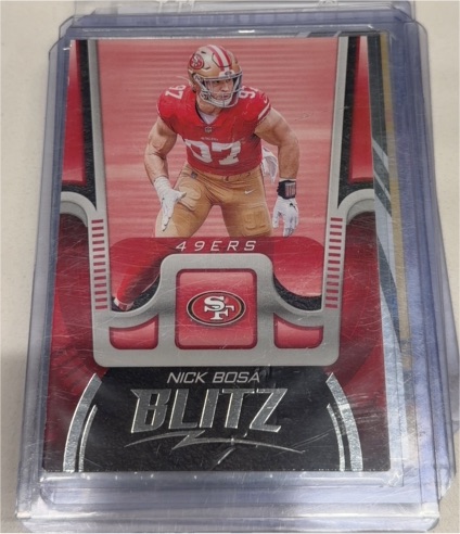 2021 Panini Playbook Blitz #BTZ-NBO Nick Bosa — front