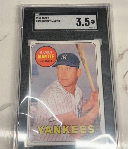 1969 Topps #500 Mickey Mantle — front