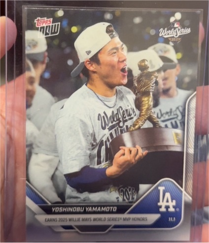 2025 Topps Now #926 Yoshinobu Yamamoto World Series MVP — front