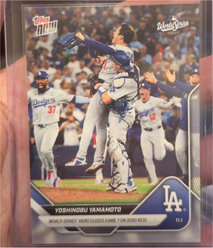 2025 Topps Now #925 Yoshinobu Yamamoto — front