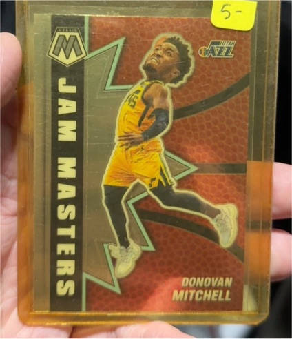 2020-21 Panini Mosaic #7 Donovan Mitchell Jam Masters — front