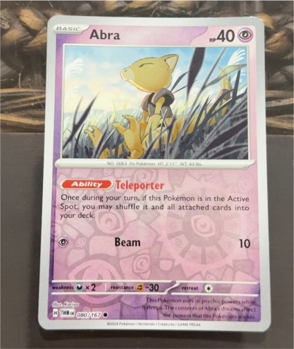 2024 Pokemon SV06 Twilight Masquerade #080 Abra — front