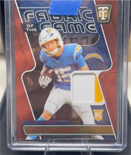 2024 Panini Totally Certified Fabric of the Game #Ladd McConkey — front