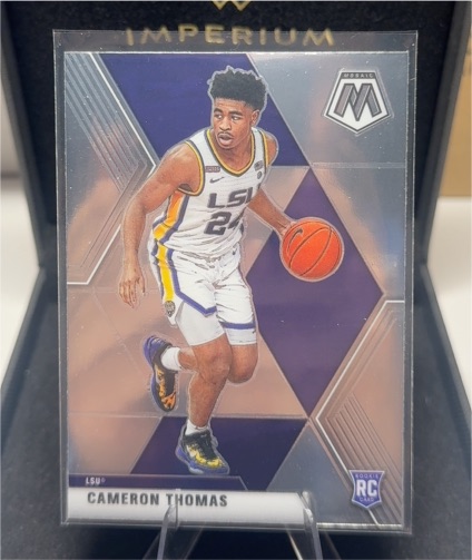 2021 Panini Chronicles Mosaic Draft Picks #265 Cameron Thomas Rookie Card — front