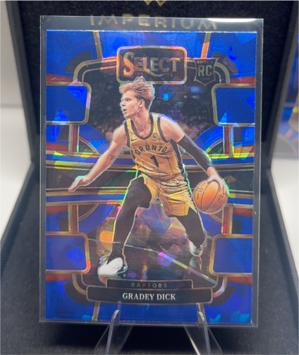 2023-24 Panini Select #90 Gradey Dick Blue Concourse Rookie — front