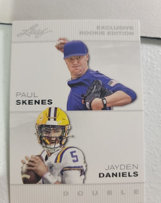 2024 Leaf Exclusive Rookie Edition #ERE-03 Paul Skenes / Jayden Daniels — front