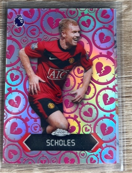 2025-26 Topps Chrome Premier EPL #STH-13 Paul Scholes Stoppage Time Heartbreaker — front