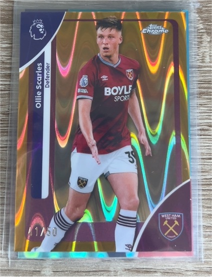 2026 Topps Chrome Premier League #189 Ollie Scarles — front