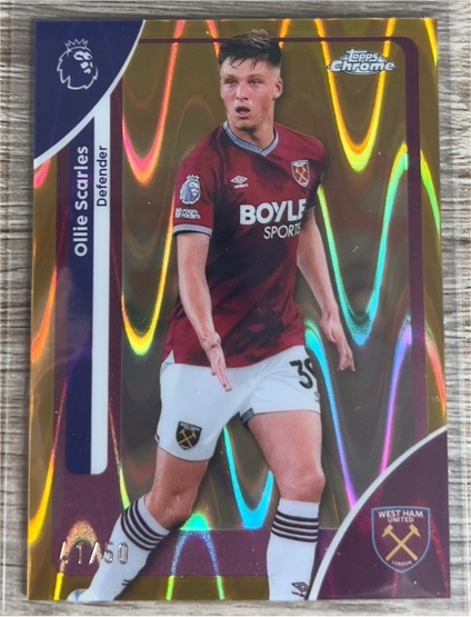 2026 Topps Chrome Premier League #189 Ollie Scarles — front