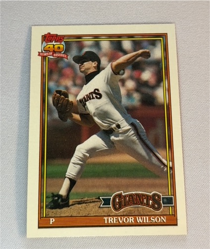 1991 Topps #96 Trevor Wilson — front