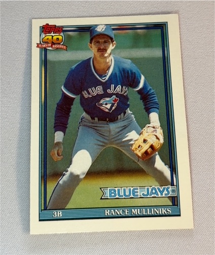 1991 Topps #229 Rance Mulliniks — front