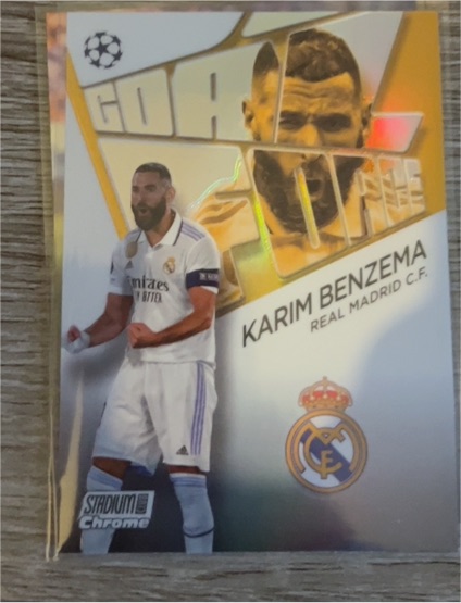 2022-23 Topps Stadium Club Chrome Goal Force #GF-KB Karim Benzema — front