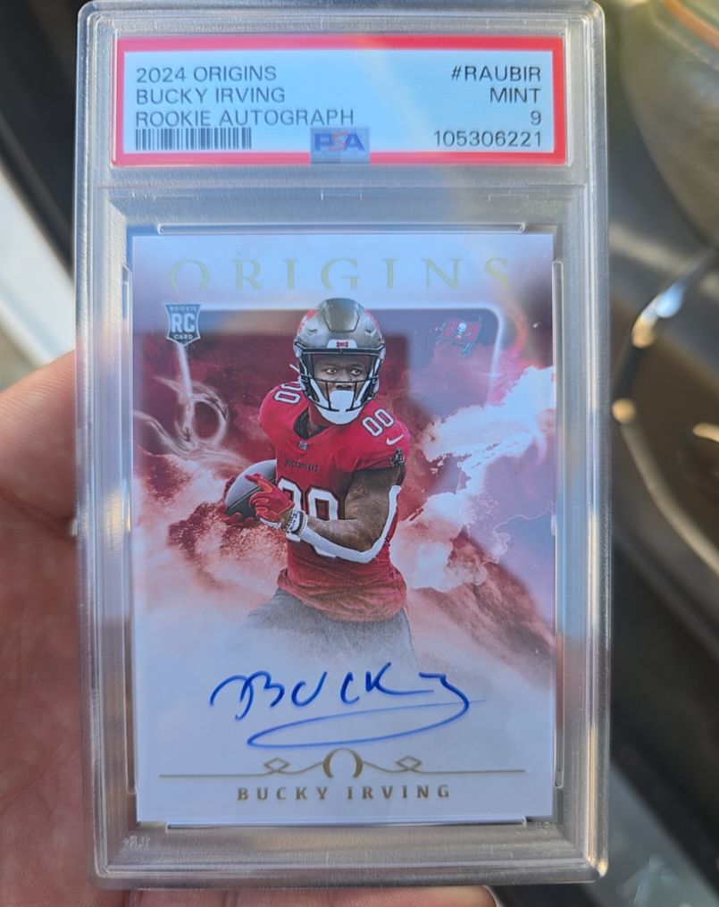 2024 Panini Origins #RAU-BIR Bucky Irving Rookie Autograph — front