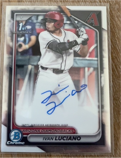 2024 Bowman Chrome #CPA-IL Ivan Luciano — front