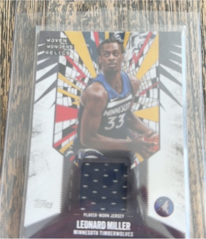 2025-26 Topps Woven Wonders Relics #WW-LM Leonard Miller — front