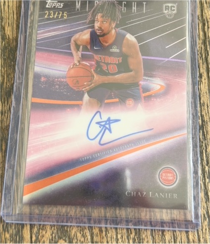 2025-26 Topps Midnight #23 Chaz Lanier Rookie Horizon Signatures RC Dusk Auto — front
