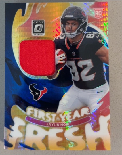 2025 Panini Donruss Optic #FYFBH-JNL Jaylin Noel First Year Fresh Patch — front