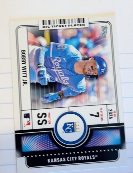2026 Topps Series 1 Big Ticket Player #BTP-16 Bobby Witt Jr. — front