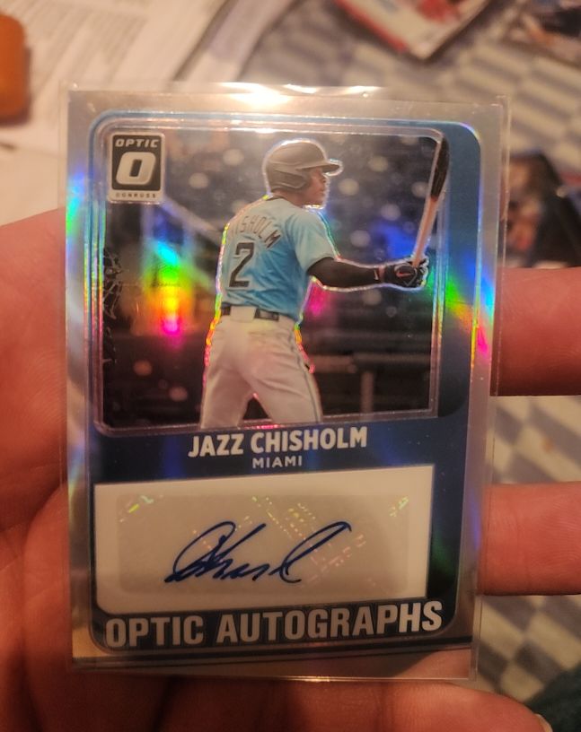 2021 Donruss Optic #OA-JC Jazz Chisholm — front