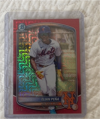 2025 Bowman Chrome #BCP-155 Elian Peña — front