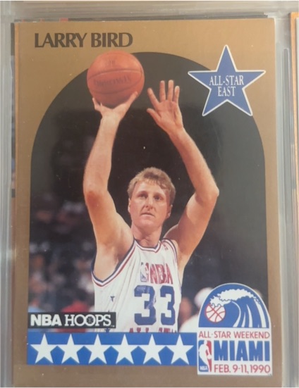 1990-91 Hoops #2 Larry Bird Boston Celtics All-Star East — front