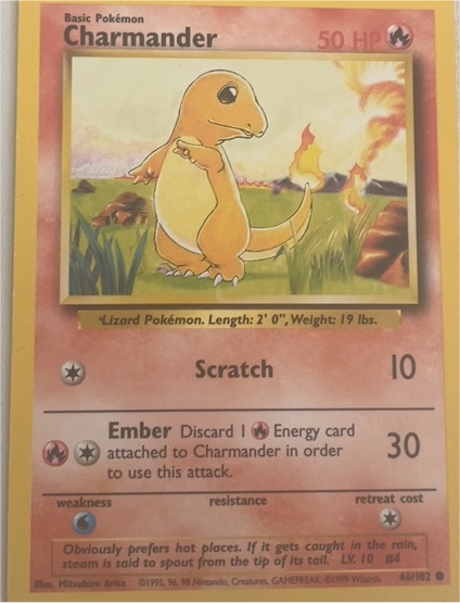 1999 Pokémon #46 Charmander — front