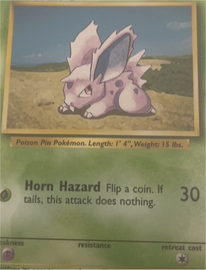 1999 Pokémon Base Set #55 Nidoran M — front