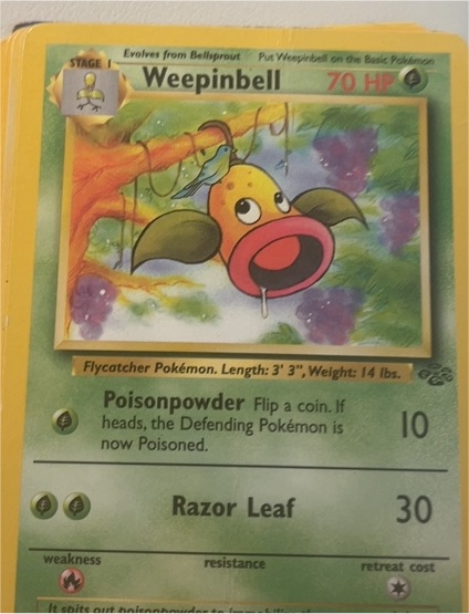 1999 Pokémon Jungle #64 Weepinbell — front