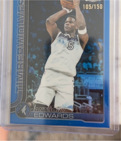 2025-26 Topps Chrome #151 Anthony Edwards — front