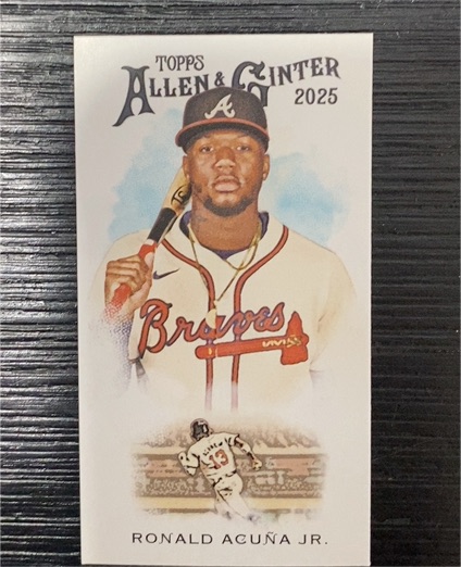 2025 Topps Allen & Ginter #N222-3 Ronald Acuña Jr. — front