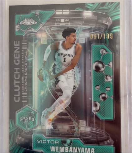 2025 Topps Chrome Clutch Gene #CG-17 Victor Wembanyama — front