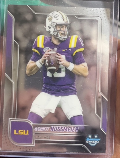 2025 Bowman University Chrome #189 Garrett Nussmeier — front