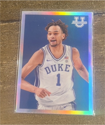 2022-23 Bowman University Chrome #09B-7 Dereck Lively II — front
