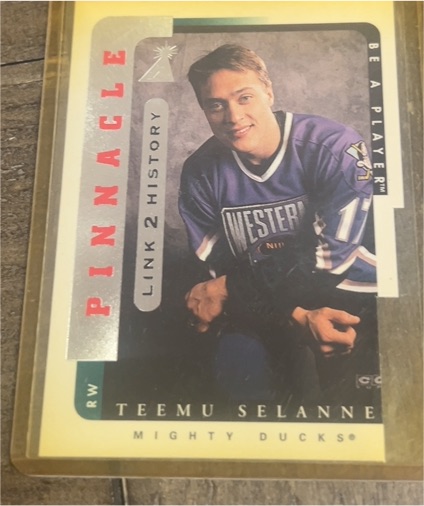 1996-97 Pinnacle Be A Player Link 2 History #LTH-1B Teemu Selanne — front