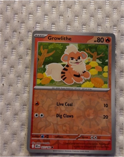 2025 Pokemon TCG Destined Rivals #027 Growlithe — front