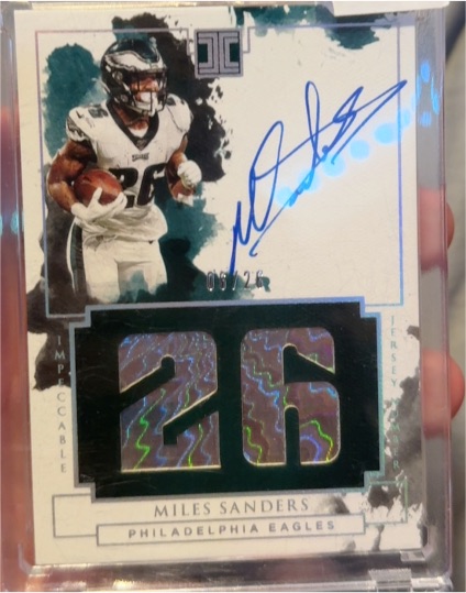 2025 Panini Impeccable #26 Miles Sanders — front