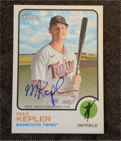 2022 Topps Heritage High Number Real One Autographs #ROA-MK Max Kepler — front