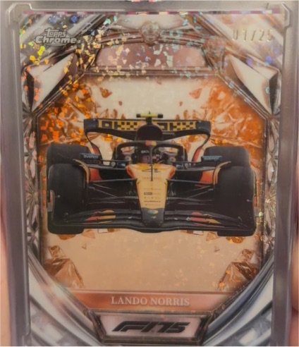 2025 Topps Chrome F1 Diamond 75th Anniversary #D75-25 Lando Norris — front