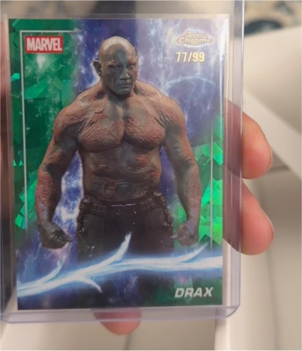 2025 Topps Chrome Marvel Studios #77/99 Drax — front
