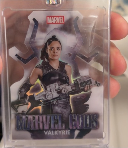 2025 Topps Chrome Marvel Studios Die Cut Marvel Gods #MG-24 Valkyrie — front