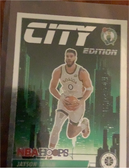 2023-24 Panini NBA Hoops Premium Stock City Edition #3 Jayson Tatum — front