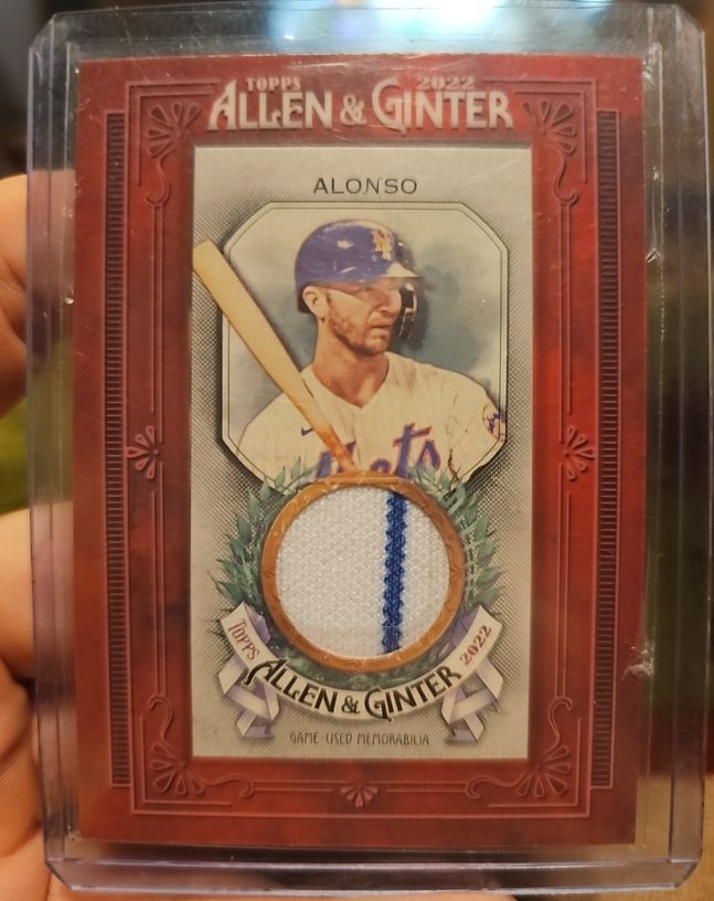 2022 Topps Allen & Ginter #MFR-PA Pete Alonso Mini Framed Relic — front