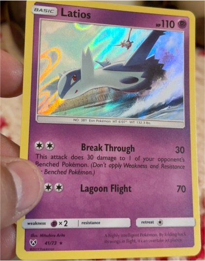 2017 Pokémon Sun & Moon Shining Legends #41 Latios — front