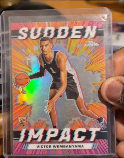 2023-24 Topps Chrome #SI-1 Victor Wembanyama Sudden Impact — front