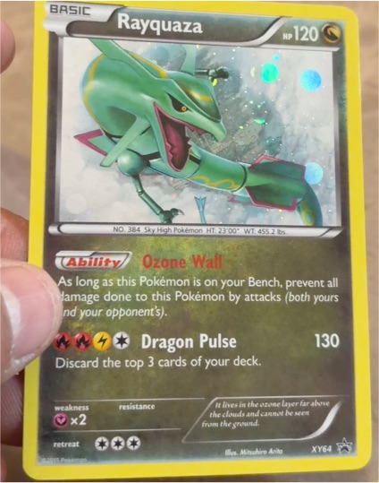 2015 Pokémon XY Black Star Promo #XY64 Rayquaza — front