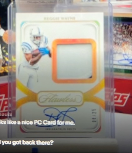 2023 Panini Flawless #PA-RWA Reggie Wayne — front